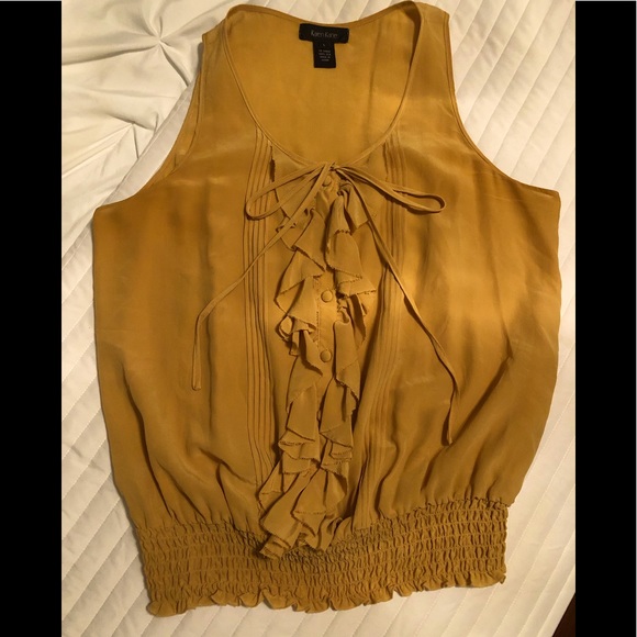 Karen Kane 100% Silk Sleeveless Blouse. Size Large. - Picture 5 of 9